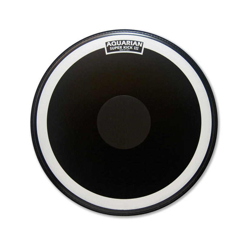 Aquarian Super Kick III Texture Coated Black 22"