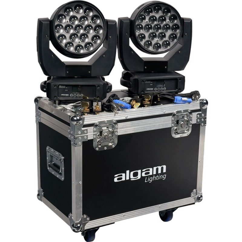 Algam Lighting Kit 2x Wash MW19X15Z + Flightcase