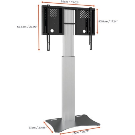 celexon Expert Electrically Height-Adjustable Display Stand Adjust 4286PS 70 cm