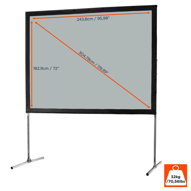 celexon Folding Frame Screen Mobil Expert 244 x 183 cm Rear Projection
