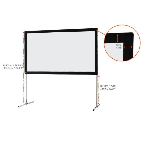 celexon Folding Frame Screen Mobil Expert 203 x 114 cm Front Projection