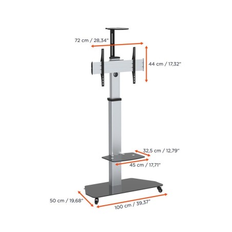 celexon Professional Height-Adjustable Display Trolley Adjust 3270MP