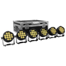Evolite Wi-Par 12x12W 6in1 with Flightcase