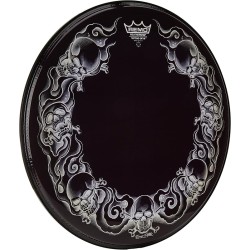 Remo Powerstroke 22" SKULL W/B