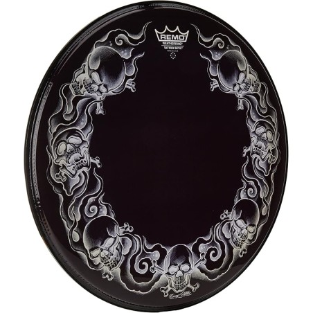 Remo Powerstroke 22" SKULL W/B