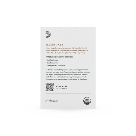 D'Addario Organic Select Jazz Unfiled Alto 2 Hard