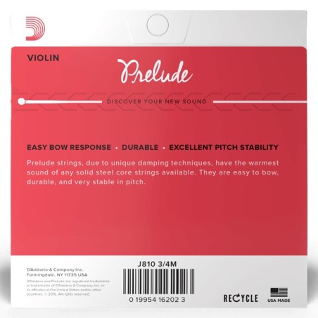 D'Addario J810 3/4M Prelude