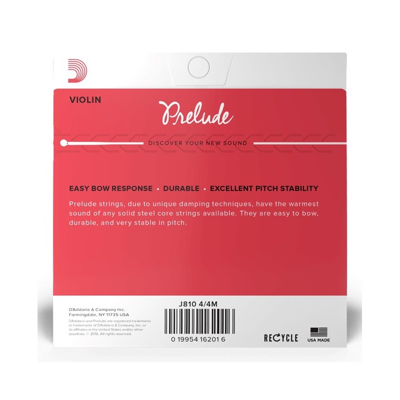 D'Addario J810 4/4M Prelude