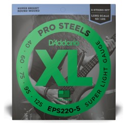 D'Addario EPS220-5 Super Light 40-125