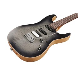 Ibanez TQM2-CUF Charcoal Black Burst Flat