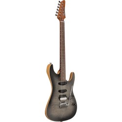 Ibanez TQM2-CUF Charcoal Black Burst Flat