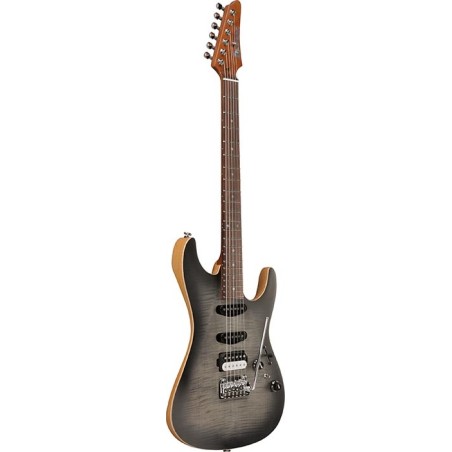 Ibanez TQM2-CUF Charcoal Black Burst Flat