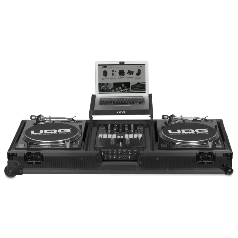 UDG U91050BL Ultimate Flight Case Set Multi Format Turntable + Laptop Shelf