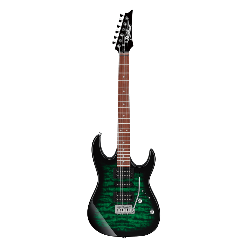 Ibanez GRX70QA-TEB Transparent Emerald Burst