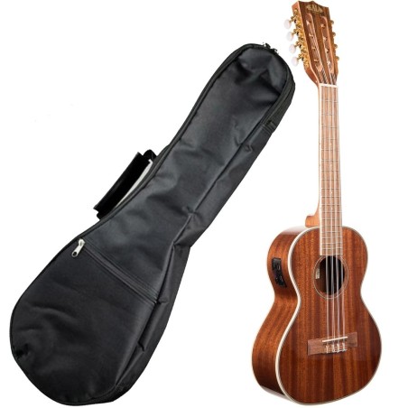 Kala KA-8E Ukulele Tenore 8 Corde Gloss Mahogany Elettrificato