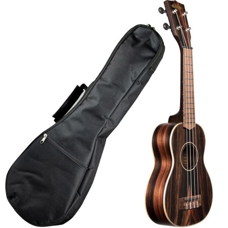 Kala KA-EBY-S Ukulele Soprano Striped Ebony C/borsa