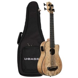 Kala UBASS-SP-MAPL-FS Spalted Maple Elettrificato C/borsa