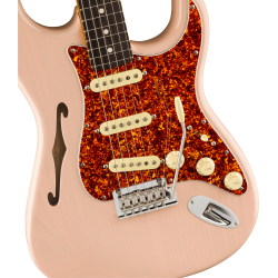 Fender American Professional II Stratocaster Thinline RW Transparent Shell Pink