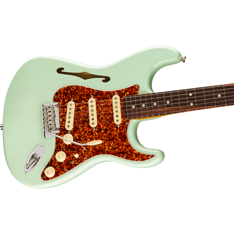 Fender American Professional II Stratocaster Thinline RW Transparent Surf Green