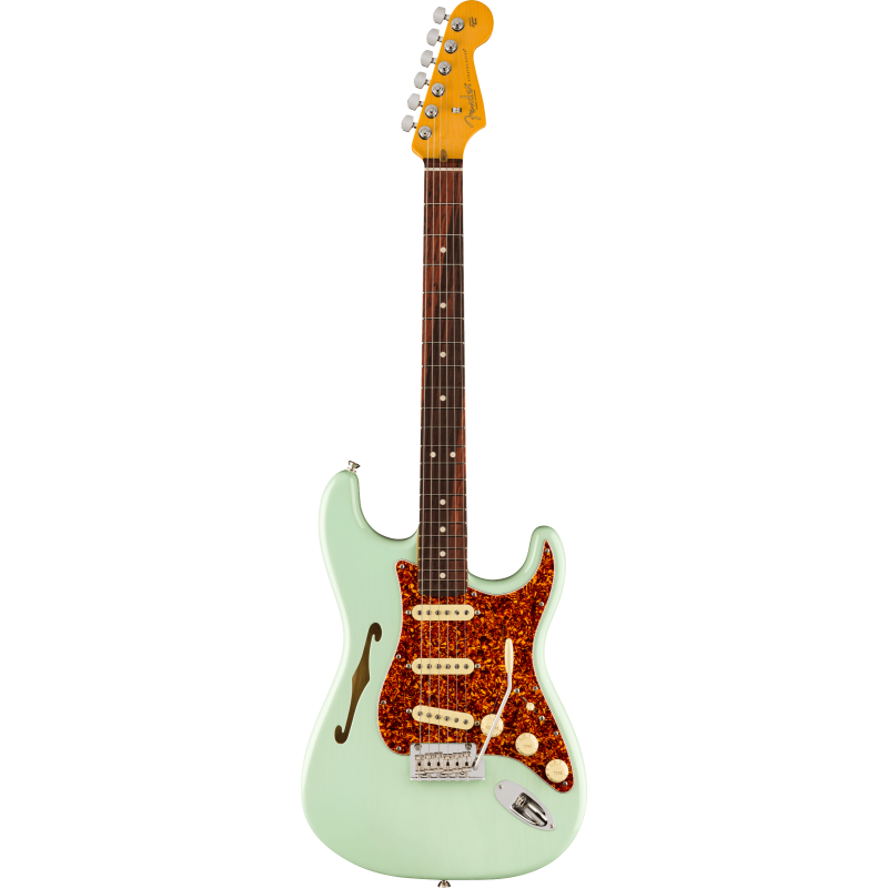 Fender American Professional II Stratocaster Thinline RW Transparent Surf Green