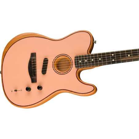 Fender FSR American Acoustasonic Telecaster EB Shell Pink