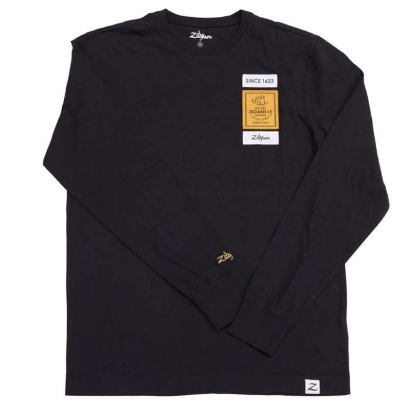 Zildjian ZALS0012 Long Sleeve Black Tee Medium