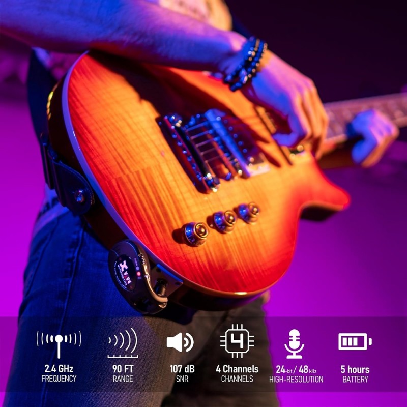Xvive U9 Sistema Wireless per Violino con Trasmettitore e Ricevitore a