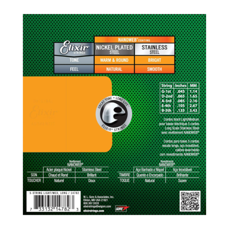 Elixir 14207 45-135 Light Medium NANOWEB