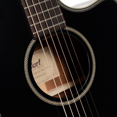 Cort Essence-GA4 Black Top Semi-Gloss