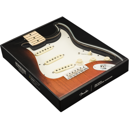 Fender Pre-Wired Strat Pickguard Custom Shop Fat 50's SSS Parchment