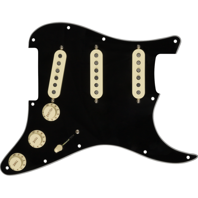Fender Pre-Wired Strat Pickguard Custom Shop Custom '69 SSS Black