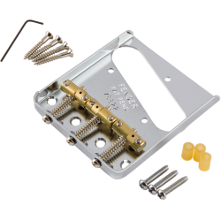 Fender 3-Saddle American Vintage "Hot Rod" Telecaster Bridge Assembly with Compensated Brass Saddles Nickel