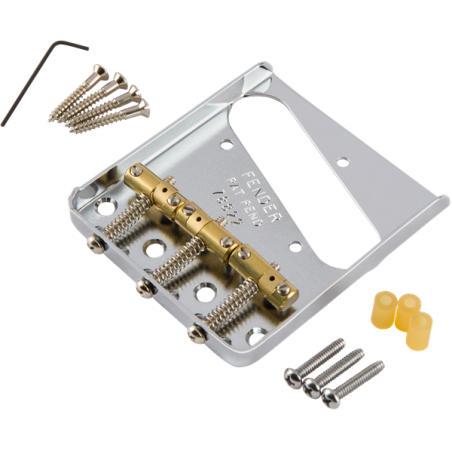 Fender 3-Saddle American Vintage "Hot Rod" Telecaster Bridge Assembly with Compensated Brass Saddles Nickel