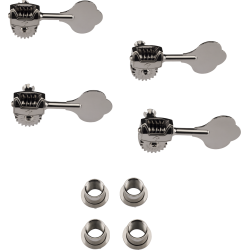 Fender Deluxe Bass Tuners Fluted-Shafts Black Chrome