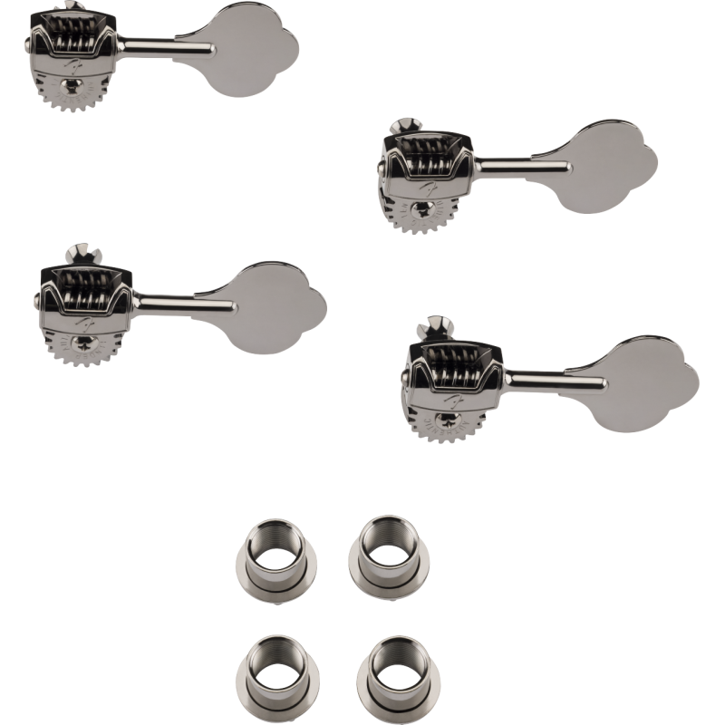 Fender Deluxe Bass Tuners Fluted-Shafts Black Chrome