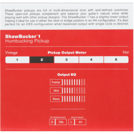 Fender ShawBucker 1 Pickup Zebra