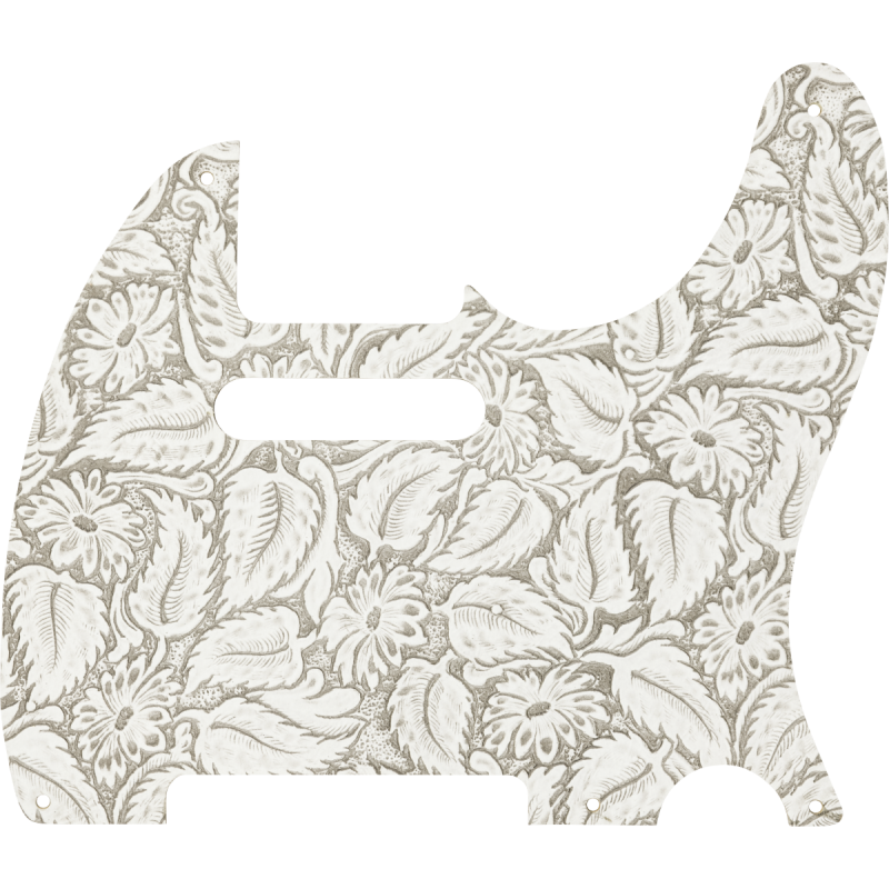 Fender Waylon Jennings Leather Telecaster Pickguard White