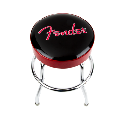 Fender Red Sparkle Logo Barstool Black/Red Sparkle 24"