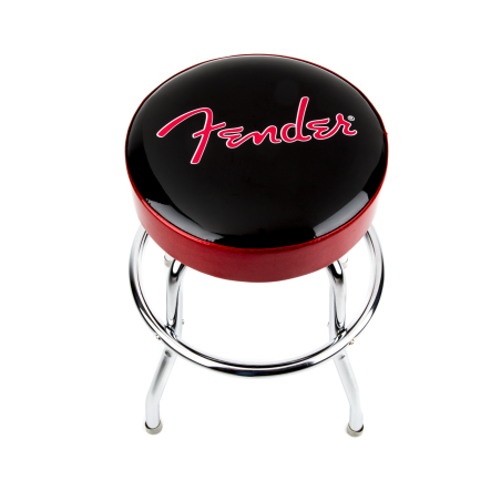 Fender Red Sparkle Logo Barstool Black/Red Sparkle 24"