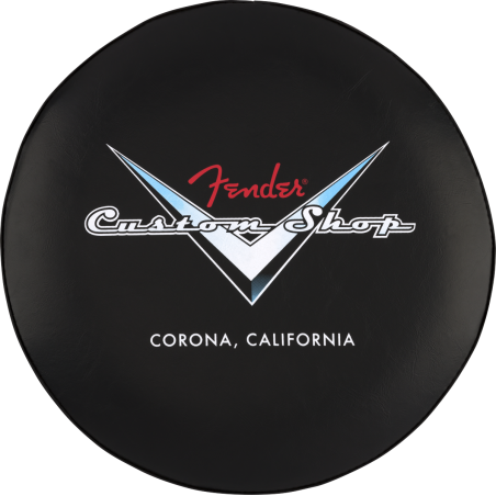 Fender Custom Shop Chevron Logo Barstool Black/Chrome 24"