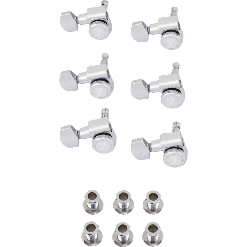 Fender Locking Strat/Tele Staggered Tuning Machines Left-Handed Polished Chrome