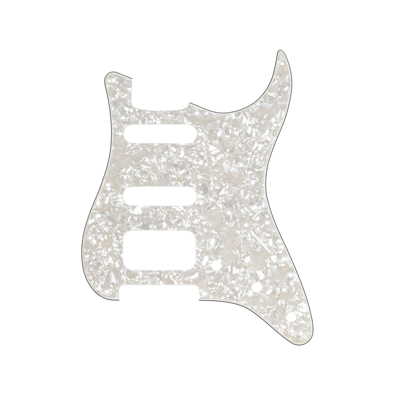 Fender Pickguard Stratocaster H/S/S 11-Hole Mount Aged White Moto 4-Ply