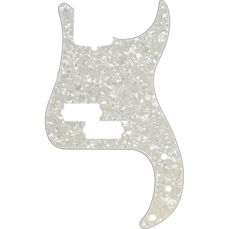 Fender Pickguard Precision Bass 13-Hole Mount with Truss Rod Notch White Pearl 4-Ply