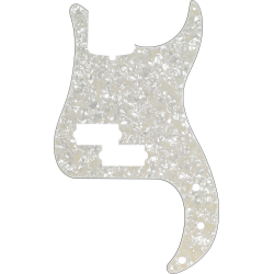 Fender Pickguard Precision Bass 13-Hole Mount with Truss Rod Notch White Pearl 4-Ply
