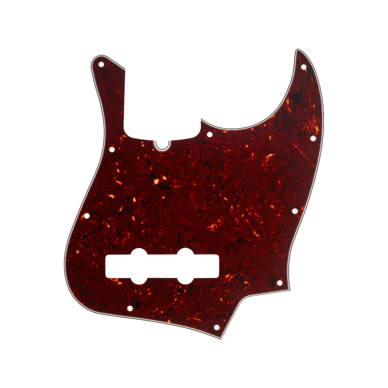 Fender Pickguard Jazz Bass 10-Hole Mount Tortoise Shell 4-Ply
