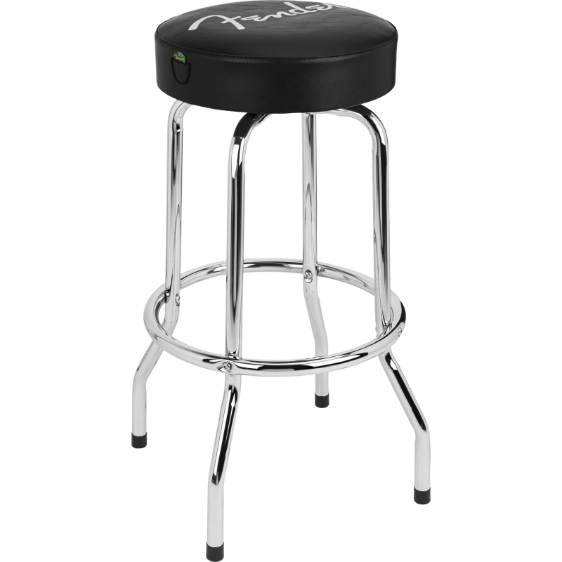 Fender Spaghetti Logo Pick Pouch Barstool Black/Chrome 30"