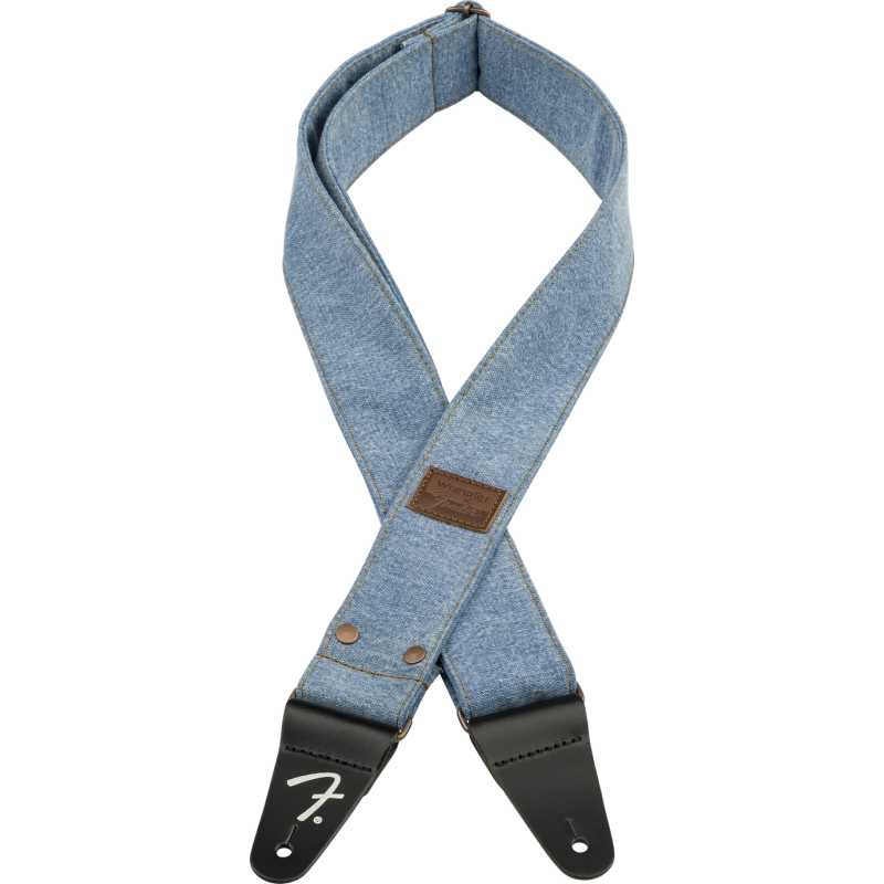 Fender x Wrangler Riveted Denim Strap Light Indigo