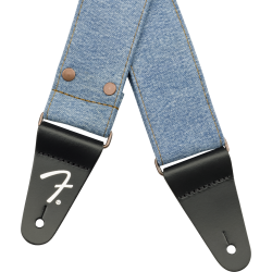 Fender x Wrangler Riveted Denim Strap Light Indigo