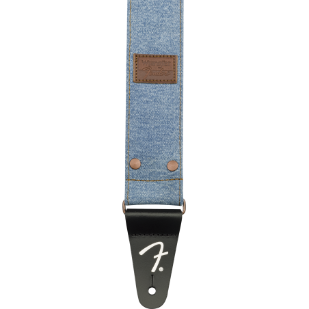 Fender x Wrangler Riveted Denim Strap Light Indigo