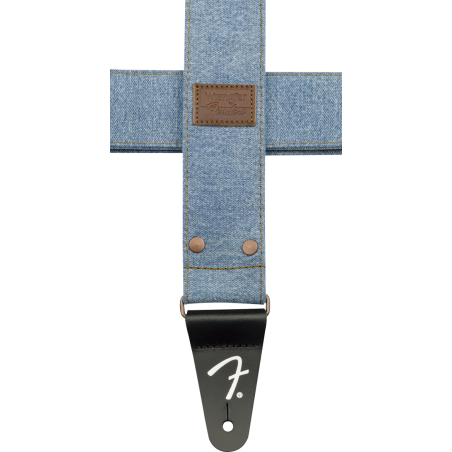 Fender x Wrangler Riveted Denim Strap Light Indigo